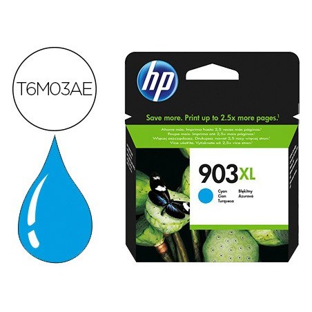 Ink-jet hp 903xl officejet 6960 / 6970 cian 825 paginas