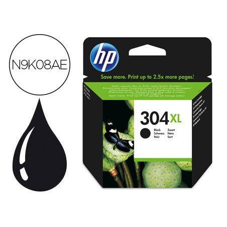 Ink-jet hp 304xl deskjet 3000 / 3720 / 3730 negro 300 paginas