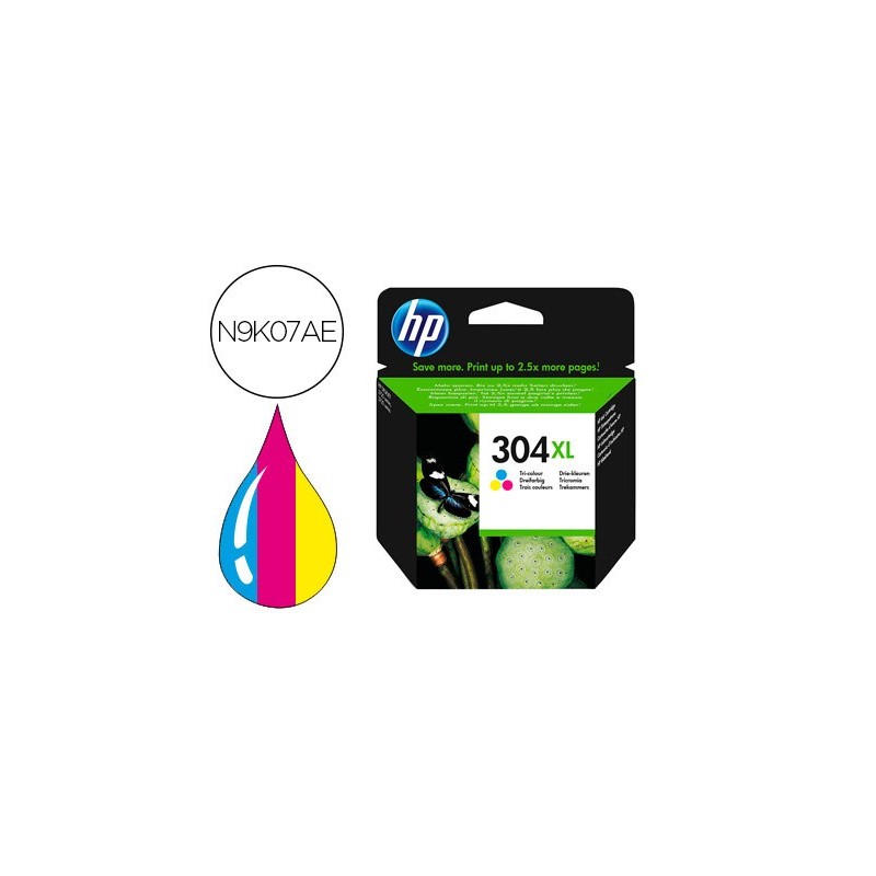 Ink-jet hp 304xl deskjet 3000 / 3720 / 3730 tricolor 300 paginas