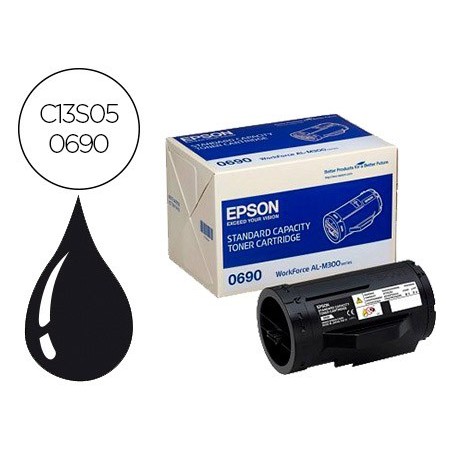 Toner epson 0690 workforce al-m300 / al-mx300 negro 2.700 pag