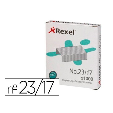 Grapas rexel 23/17 acero caja 1000 unidades