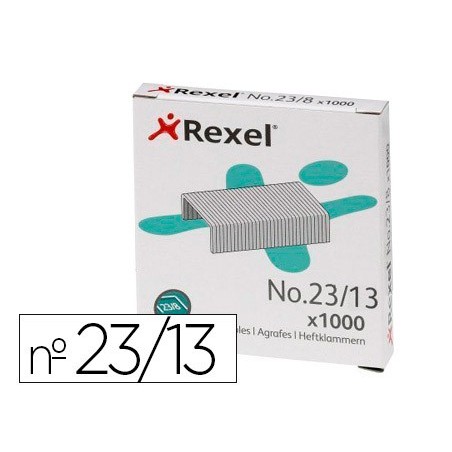 Grapas rexel 23/13 acero caja 1000 unidades