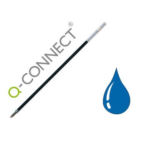 Recambio boligrafo extensible q-connect kf00233 azul