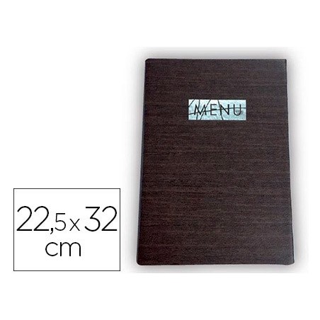Porta menus liderpapel pu con sujeccion en esquinas para 2 hojas 22,5 x 32 cm