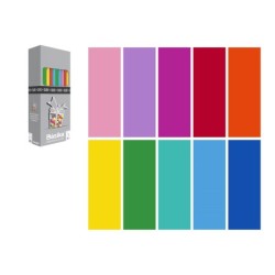 Papel de regalo basika 10 colores rollo ancho 70 cm longitud 2 mt colores surtidos gramaje 60 gr