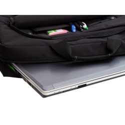 Maletin para portatil q-connect 17,2\ negro 1 asa 2 bolsillos exteriores polietileno reciclado