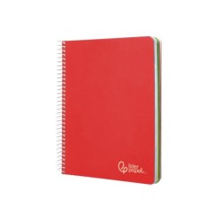 Cuaderno espiral liderpapel a5 micro witty tapa dura 120h 90gr horizontal 8mm 5 bandas 6 taladros colores surtidos