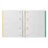 Cuaderno espiral liderpapel a5 micro witty tapa dura 120h 90gr horizontal 8mm 5 bandas 6 taladros colores surtidos