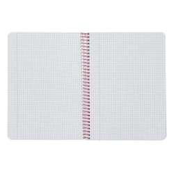 Cuaderno espiral liderpapel din a5 witty tapa dura 80h 90gr cuadro 4mm con margen color turquesa