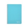 Cuaderno espiral liderpapel din a5 witty tapa dura 80h 90gr cuadro 4mm con margen color azul