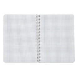 Cuaderno espiral liderpapel din a5 witty tapa dura 80h 90gr cuadro 4mm con margen color azul