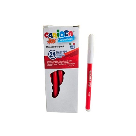 Rotulador carioca joy rojo caja de 24 unidades