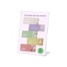 Expositor sobremesa archivo 2000 pet flexible 100% reciclable din a5 vertical forma l transparente