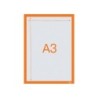 Marco porta anuncios nobo din a3 marco magnetico autoadhesivo color naranja pack de 2 unidades