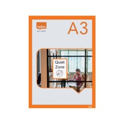 Marco porta anuncios nobo din a3 marco magnetico autoadhesivo color naranja pack de 2 unidades