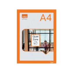 Marco porta anuncios nobo din a4 marco magnetico autoadhesivo color naranja pack de 2 unidades