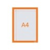 Marco porta anuncios nobo din a4 marco magnetico autoadhesivo color naranja pack de 2 unidades
