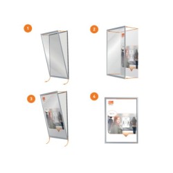 Marco porta anuncios nobo impression pro din a3 marco de clip aluminio 320x17x445 mm