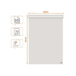 Bloc congreso nobo papel reciclado cuadriculado/liso 580x810 mm 50 hojas 70 g/m2 pack de 2 unidades