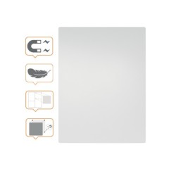 Pizarra blanca nobo modular sin marco acero magnetica 600x450 mm