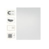 Pizarra blanca nobo modular sin marco acero magnetica 600x450 mm
