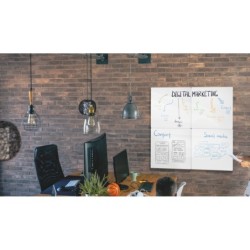Pizarra blanca nobo modular sin marco acero magnetica 600x450 mm