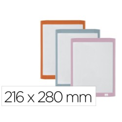 Pizarra blanca nobo magnetica con borrador iman y rotulador marco colores pastel surtidos 216x280 mm