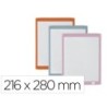 Pizarra blanca nobo magnetica con borrador iman y rotulador marco colores pastel surtidos 216x280 mm