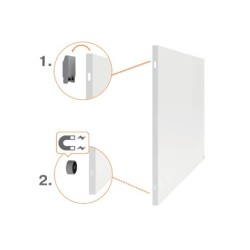 Pizarra blanca nobo infinity sin marco acero lacado magnetico 1200x900 mm