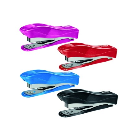 Grapadora petrus liliput 200 wow capacidad 12 hojas  caja grapas 23/6 colores surtidos