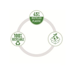 Taladrador petrus 85 recycle negro capacidad 25 hojas