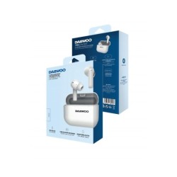 Auricular daewoo tws in-ear bluetooth 5.3 con estuche de carga usb tipo-c autonomia 6 horas color blanco