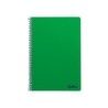 Cuaderno espiral liderpapel din a4 smart tapa blanda 80h 75gr cuadro 4mm con margen color verde