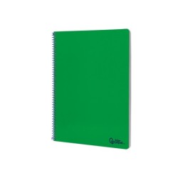Cuaderno espiral liderpapel din a4 smart tapa blanda 80h 75gr cuadro 4mm con margen color verde