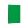 Cuaderno espiral liderpapel din a4 smart tapa blanda 80h 75gr cuadro 4mm con margen color verde