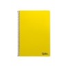 Cuaderno espiral liderpapel din a4 smart tapa blanda 80h 75gr cuadro 4mm con margen color amarillo
