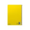 Cuaderno espiral liderpapel din a4 smart tapa blanda 80h 75gr cuadro 4mm con margen color amarillo