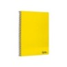 Cuaderno espiral liderpapel din a4 smart tapa blanda 80h 75gr cuadro 4mm con margen color amarillo