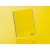 Cuaderno espiral liderpapel din a4 smart tapa blanda 80h 75gr cuadro 4mm con margen color amarillo