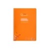 Cuaderno espiral liderpapel din a4 pautaguia tapa plastico80h 90gr cuadro pautado 4mm con margen color naranja