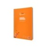 Cuaderno espiral liderpapel din a4 pautaguia tapa plastico80h 90gr cuadro pautado 4mm con margen color naranja