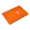 Cuaderno espiral liderpapel din a4 pautaguia tapa plastico80h 90gr cuadro pautado 4mm con margen color naranja