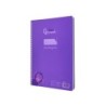 Cuaderno espiral liderpapel din a4 pautaguia tapa plastico80h 90gr cuadro pautado 4mm con margen color lila