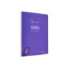 Cuaderno espiral liderpapel din a4 pautaguia tapa plastico80h 90gr cuadro pautado 4mm con margen color lila