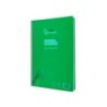 Cuaderno espiral liderpapel din a4 pautaguia tapa plastico80h 90gr cuadro pautado 4mm con margen color verde