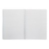 Cuaderno espiral liderpapel din a4 pautaguia tapa plastico80h 90gr cuadro pautado 4mm con margen color verde
