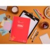 Cuaderno espiral liderpapel din a4 pautaguia tapa plastico80h 90gr cuadro pautado 4mm con margen color rojo