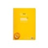 Cuaderno espiral liderpapel din a4 pautaguia tapa plastico80h 90gr cuadro pautado 4mm con margen color amarillo