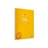 Cuaderno espiral liderpapel din a4 pautaguia tapa plastico80h 90gr cuadro pautado 4mm con margen color amarillo