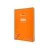 Cuaderno espiral liderpapel din a4 pautaguia tapa plastico80h 90gr cuadro pautado 3mm con margen color naranja